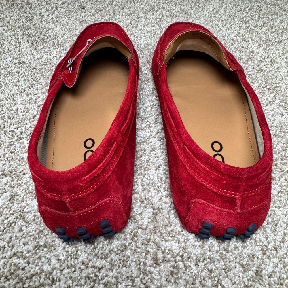 Aldo‎ Mens Red Suede Driving Loafers Anchor Bit Slip On Shoes Size 10 US 43 EUR - Picture 4 of 12